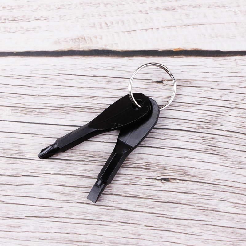 Pocket Outdoor Tool Screwdriver Stainless Steel Key Ring Keychain Multi  Tool