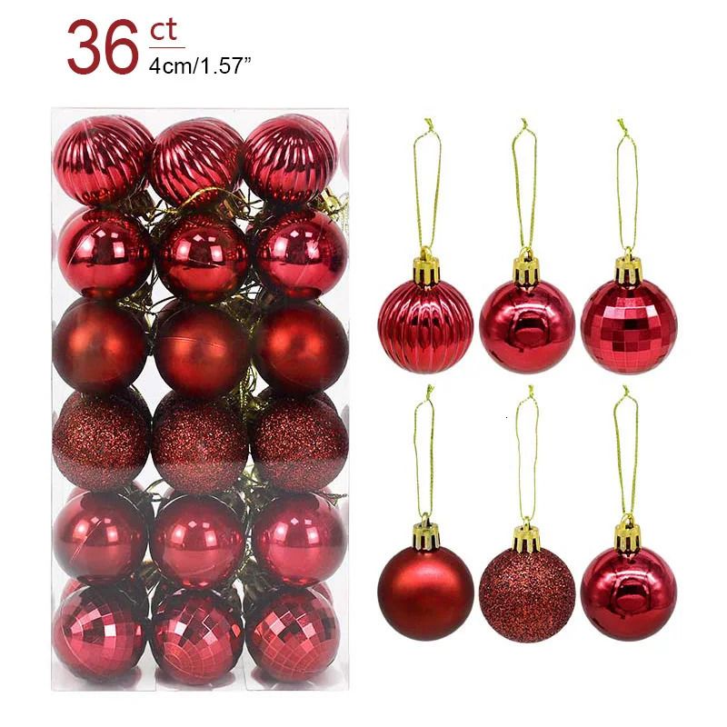 36PCS Wine Red-As Picture