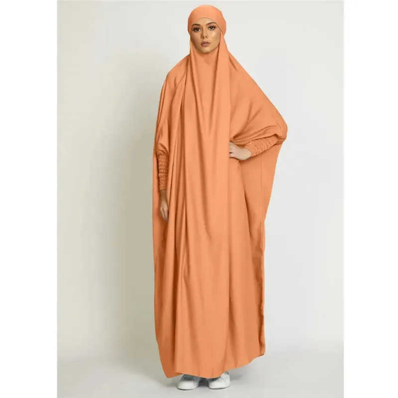 Tamanho único (feminino) jilbab laranja