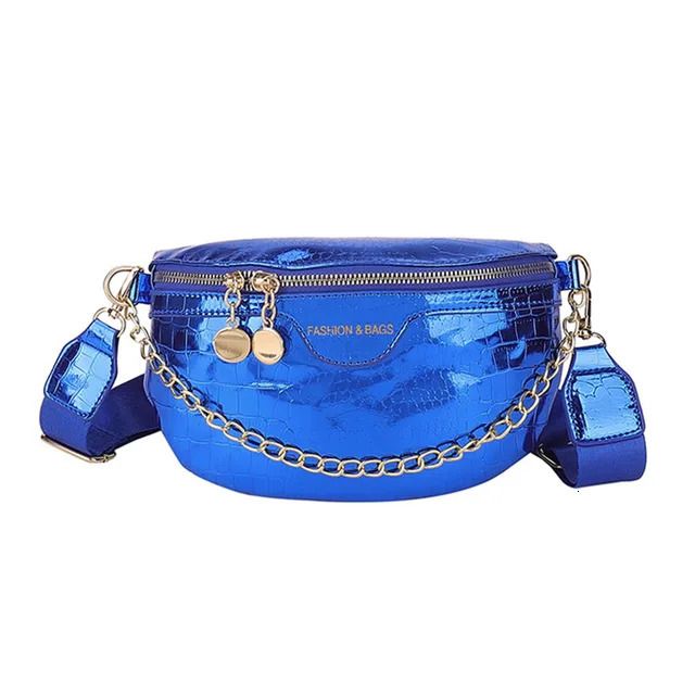 blue waist bag