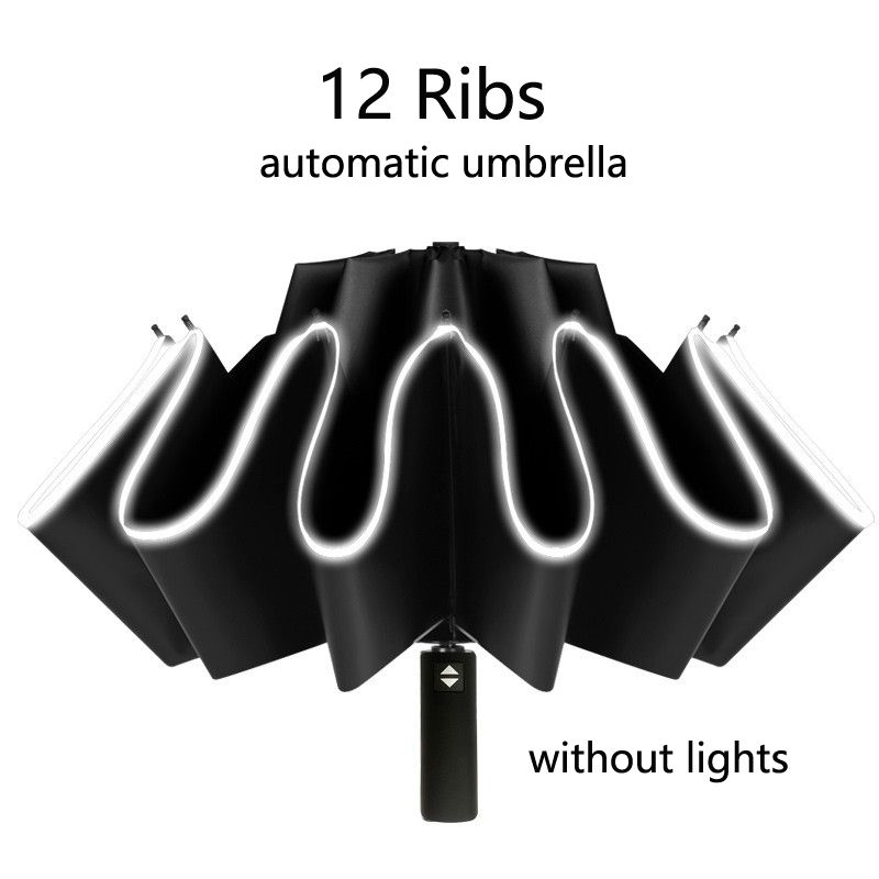 12 nervures-pas de LED-noir