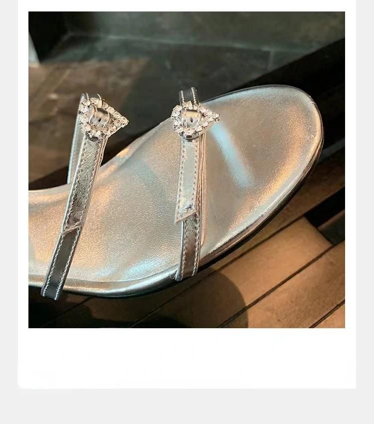 Silver sandals 4cm