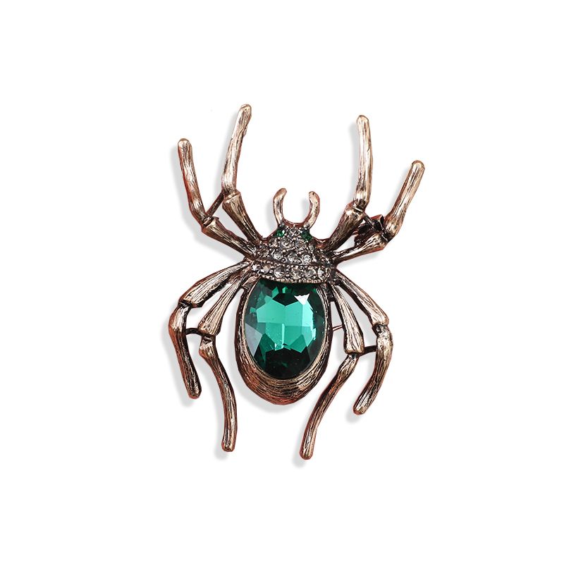 Fashion Spider Brooch Green Red Blue Classic Spider Insect Brooch