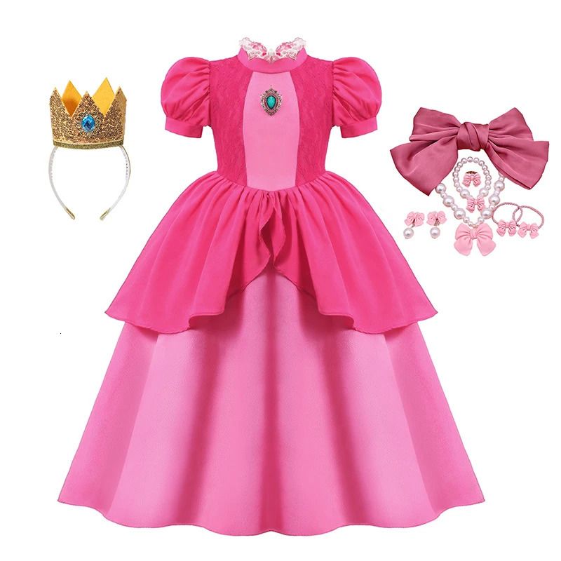 peach dress set d