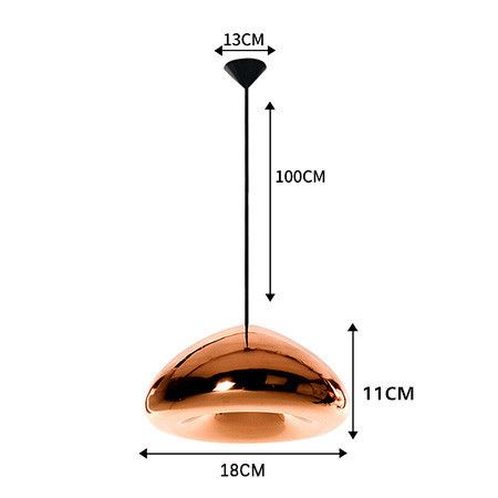 Koppar-dia 18 cm kall vit