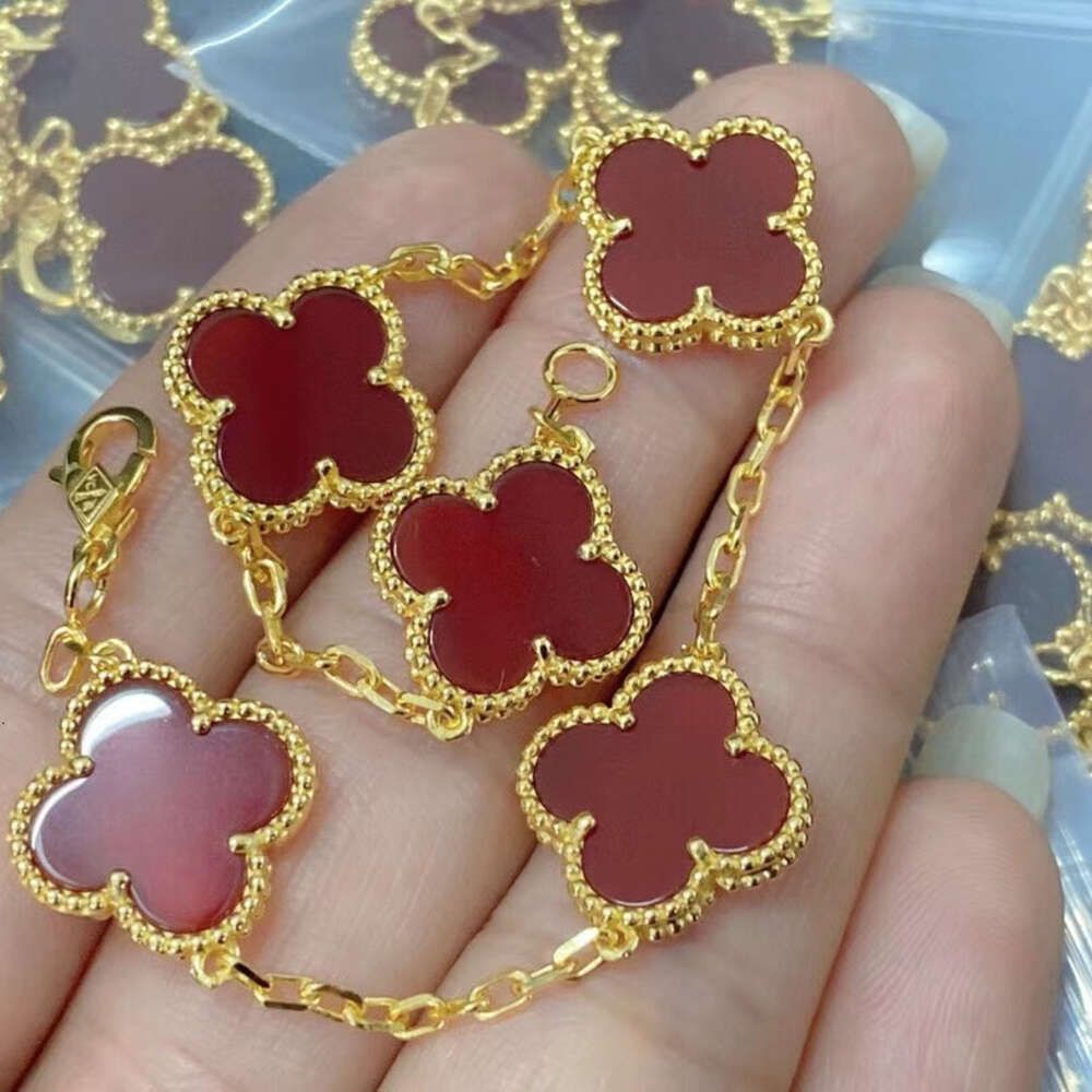 Five Flower Golden Red Agate