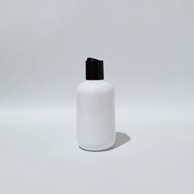Bouteille blanche de 200 ml en plastique noir