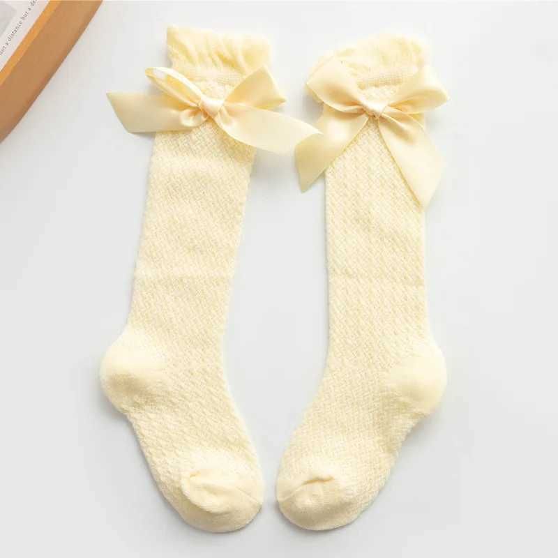 yellow bow mesh sock