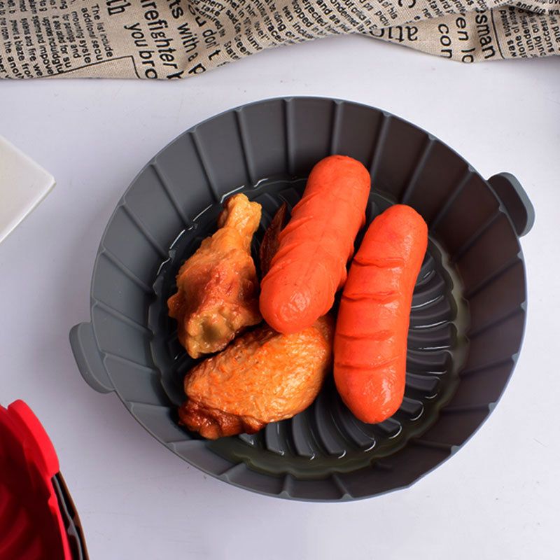 Air Fryer Pot Silicone Air Fryer Basket Heat-resistant Non-stick