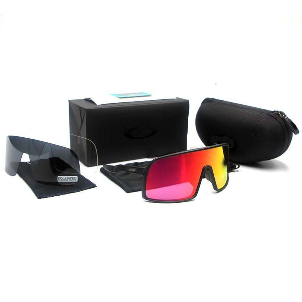 sand black frame red lens (three lenses)