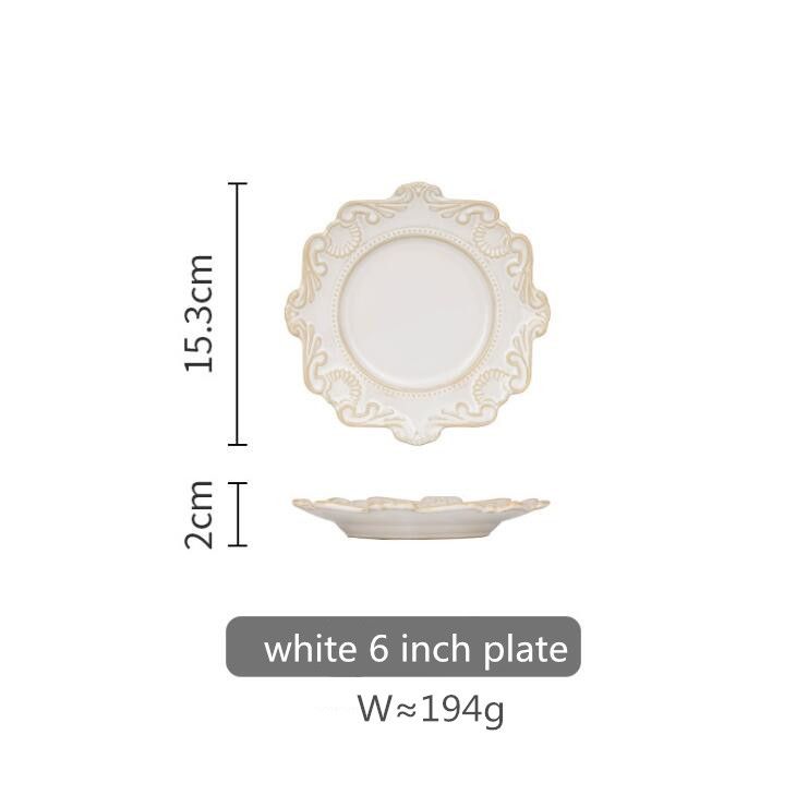 white 6 inch plate