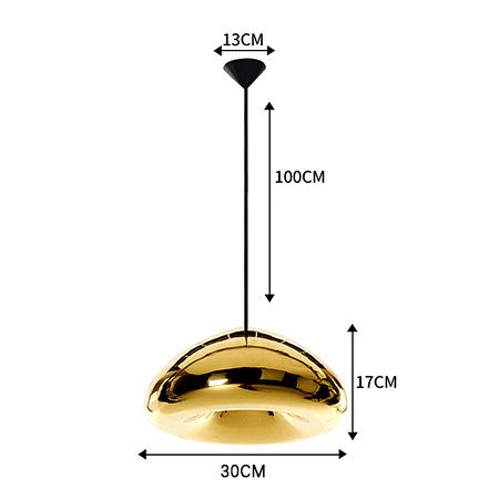 Guld-dia 30 cm kall vit