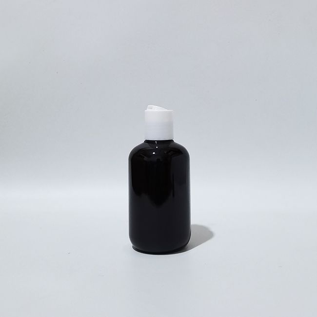 Plastique blanc de la bouteille noire de 200 ml