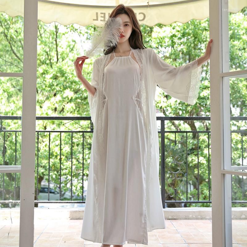 Ensemble long blanc