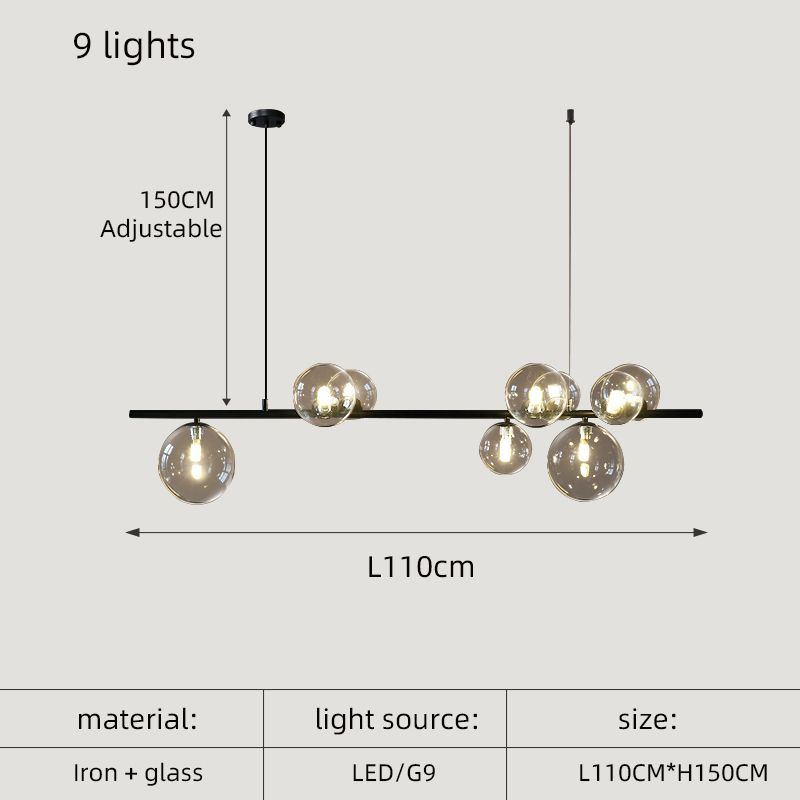 9 têtes lumière blanche