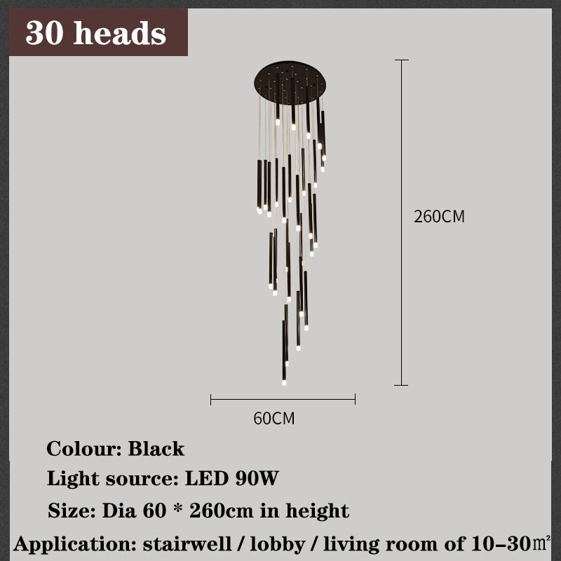 30 cabeças brancas luz