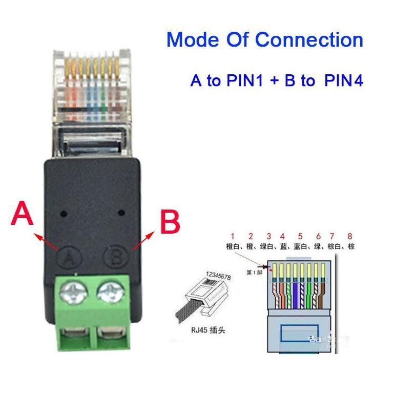 A naar pin1 B naar pin4