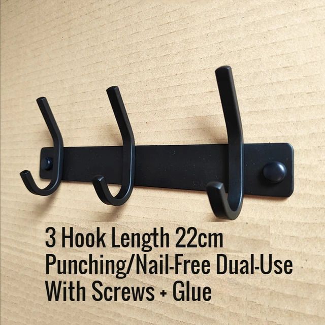3 Hooks Screw Glue