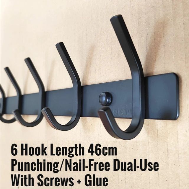 6 Hooks Screw Glue