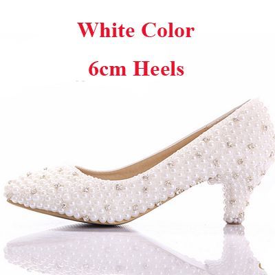 White 6cm Heels