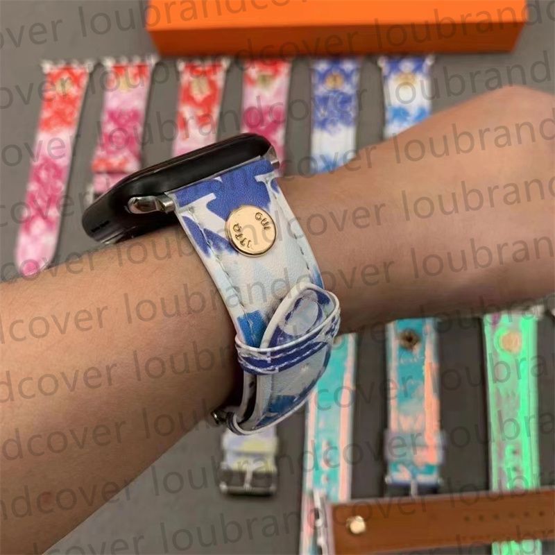 Louis Vuitton Apple Watch Band business style 45mm 44mm 42mm Leather  Replacement for iWatch SE Series 7 6 5 4 3 2 1