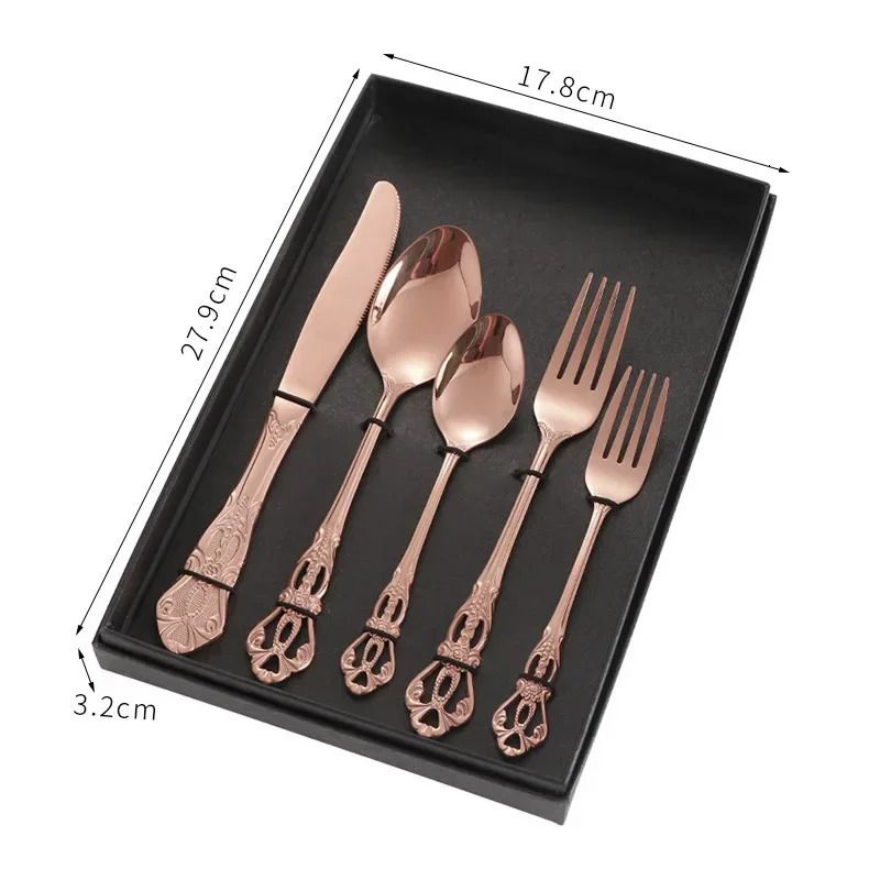 Caixa de 5pcs de ouro rosa