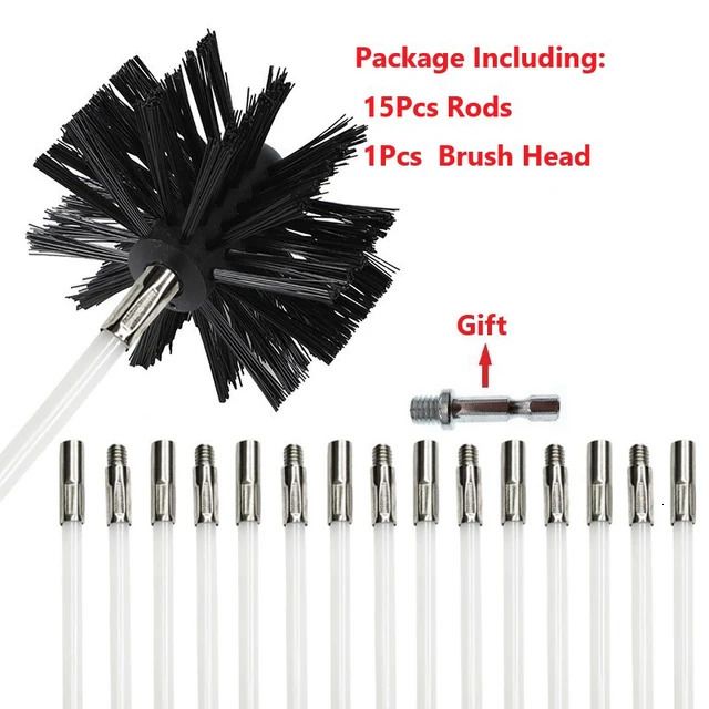 15pcs Rods-100mm Brush Head