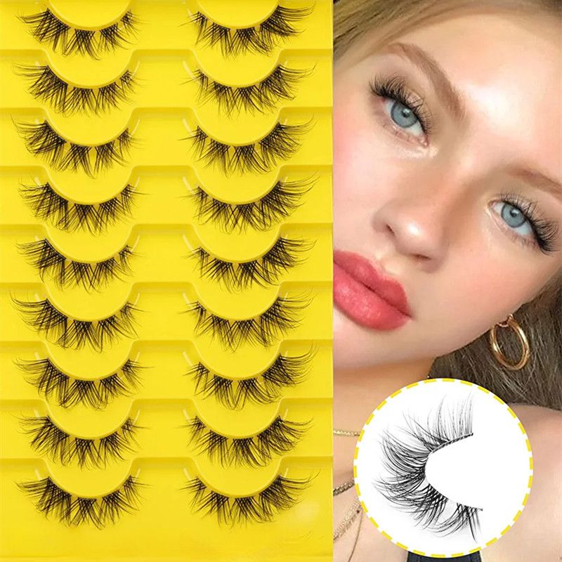 Manga Anime Lashes, Natural Look False Eyelashes, Faux Mink Wispy