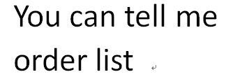 あなたは私に注文リストを言うことができます