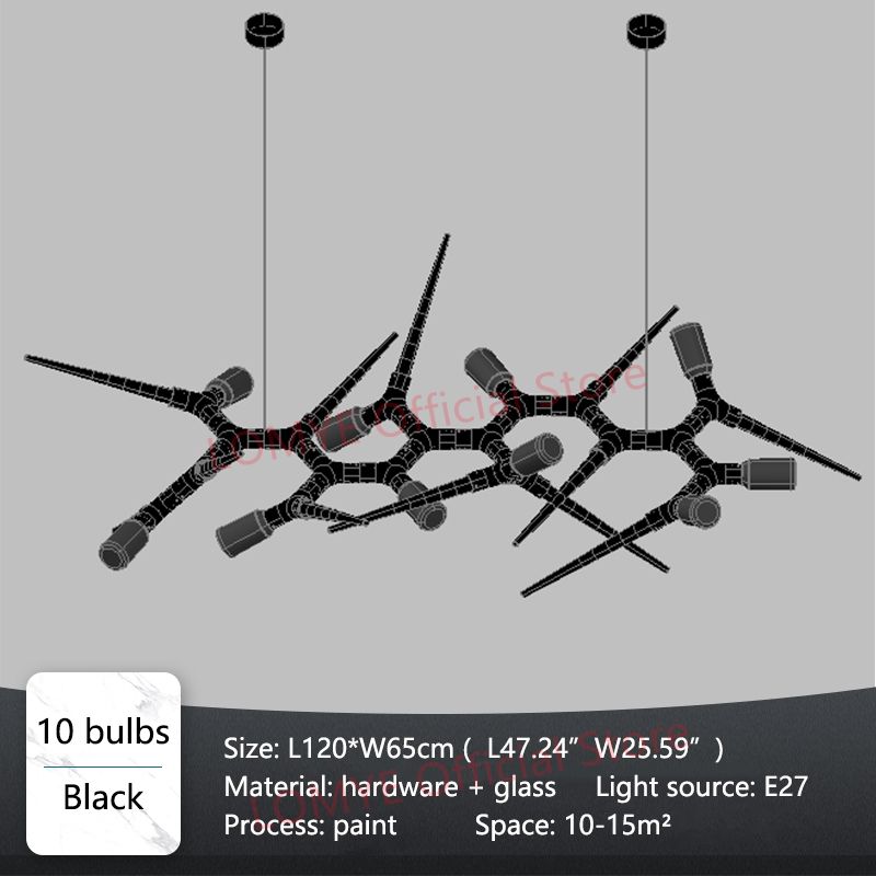 L120 cm (47 cali) 10 żarówek ciepłe światło