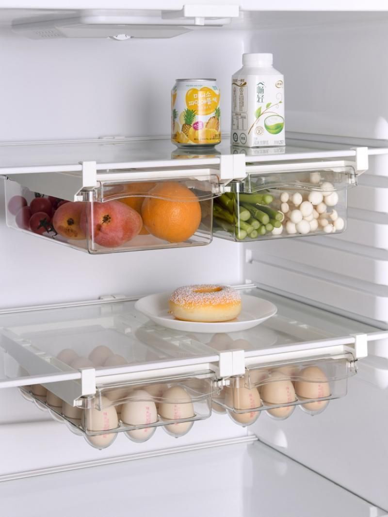 Multiple Partitions Transparent Pet Plastic Pull out Refrigerator Drawer  Organizer Bins with Adjustable Storage - China Food Container and Plastic  Box price