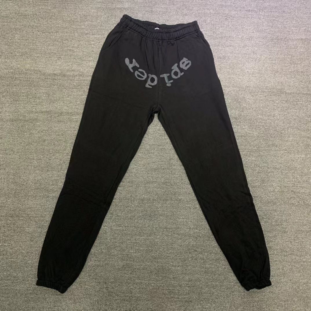 spider pants black