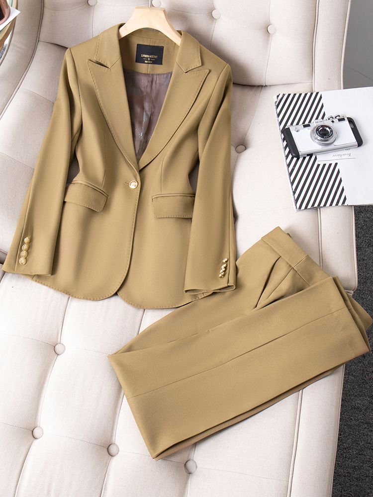 khaki 2 piece set