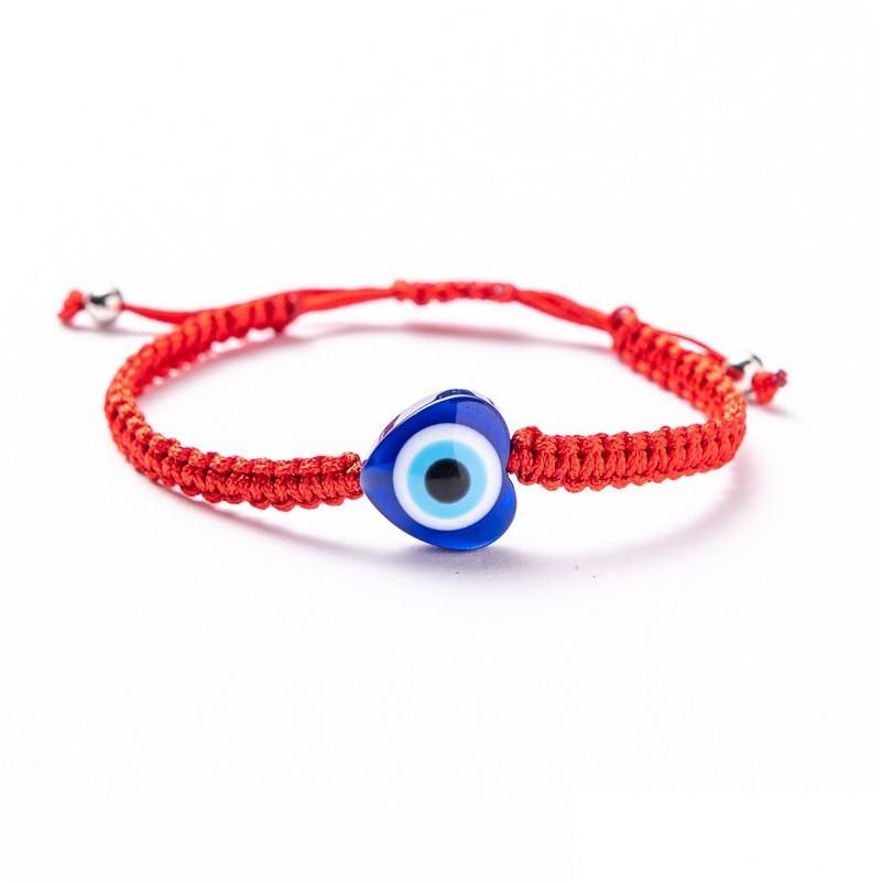 Red Braided String Bracelet For Men