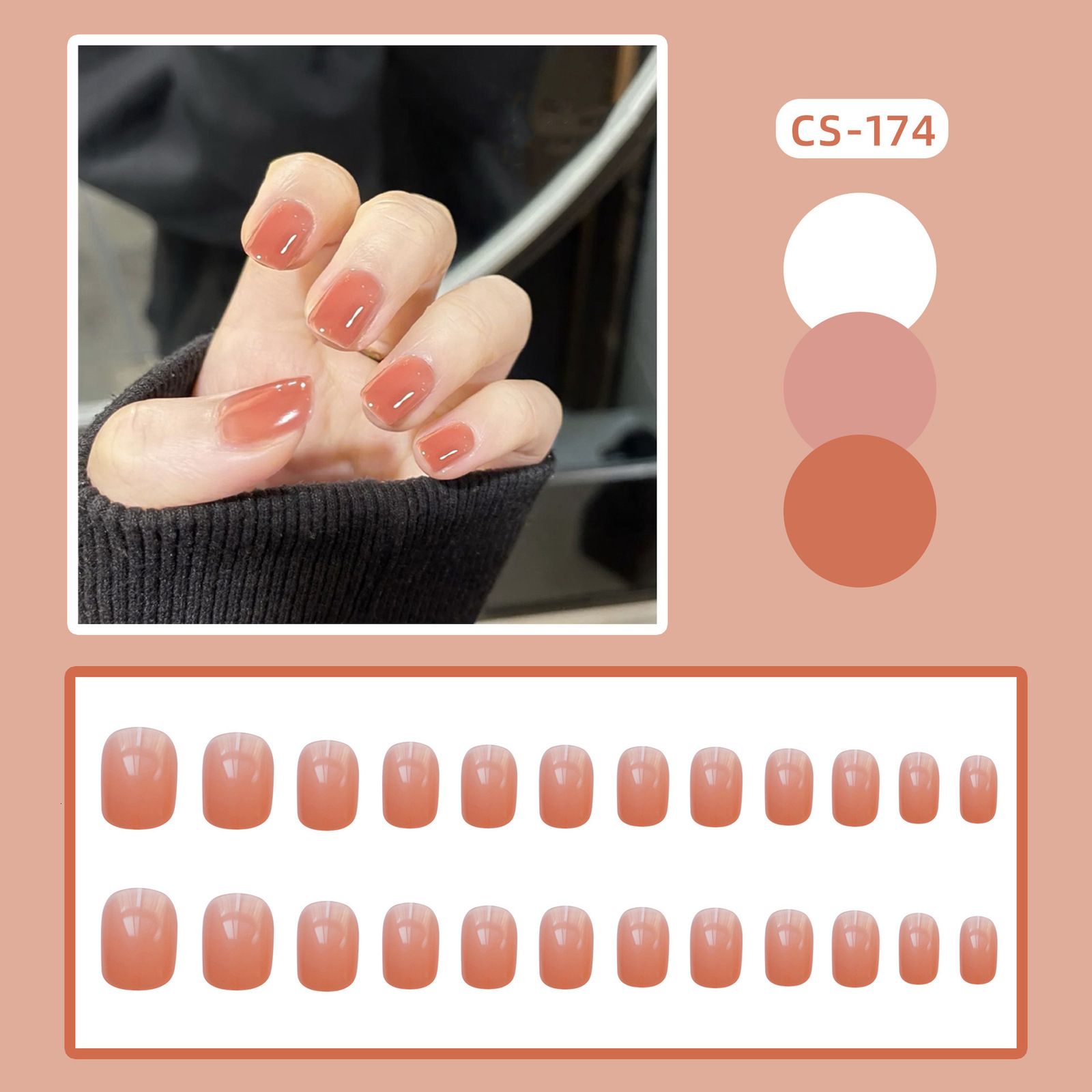 Nails 174-24pcs Set