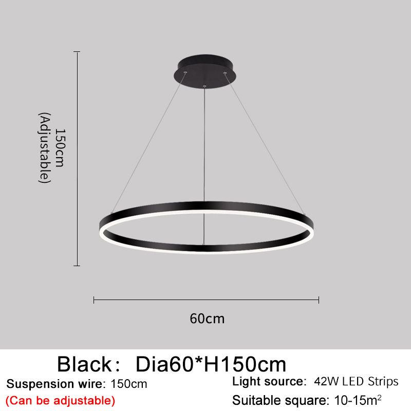 Dia60cm Black Stepless dimming