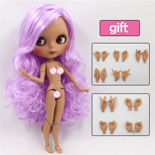 Donkere matte gezicht-30 cm naakt Doll8