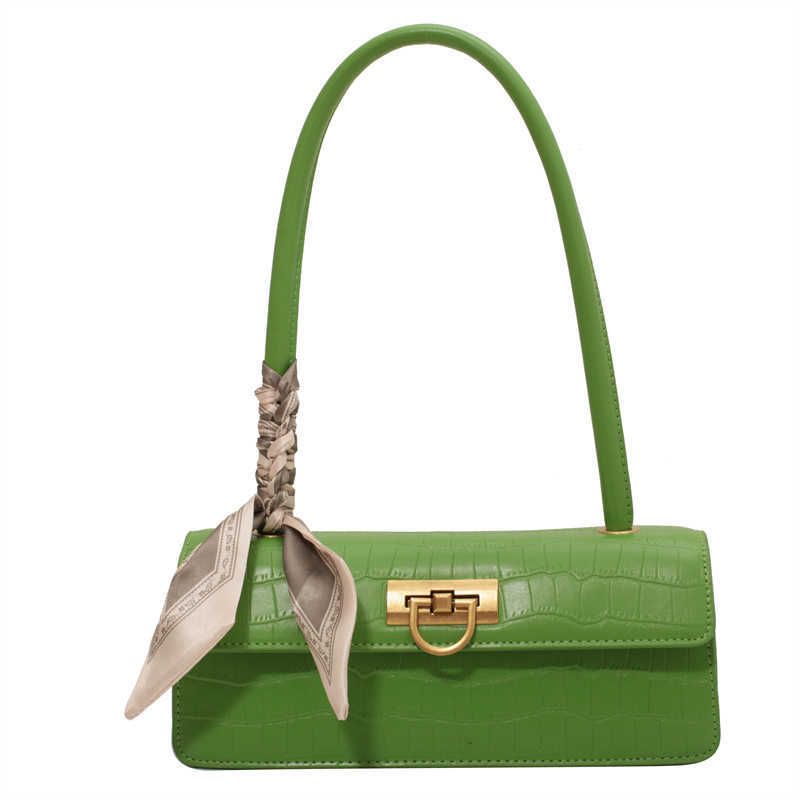 green shoulder bag