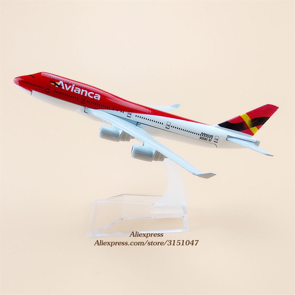 Avianca B747 rood