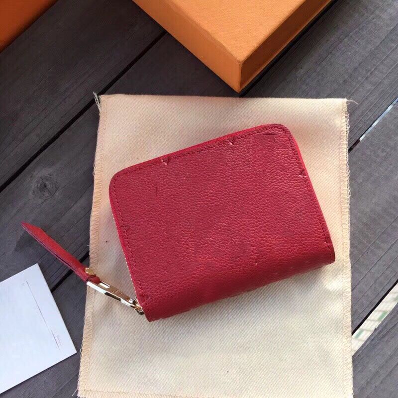 Red-leather embossed