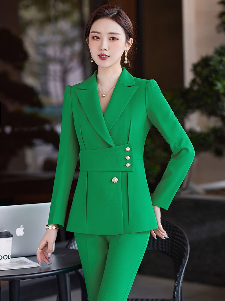 Supplement Philadelphia Beperken Damespakken Blazers Hoge Kwaliteit Pant Suit Ladies Green Blue Abrikoos  Vrouwen Zakelijke Werk Draag Formeel 2 Delige Set Vrouwelijke Blazerjack En  Broek 230426 Van 55,17 € | DHgate