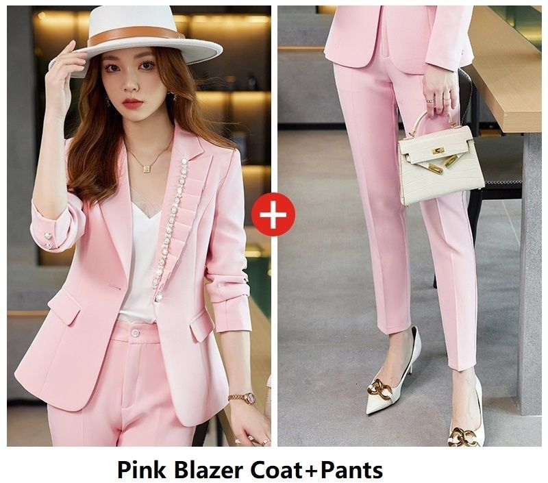 Tailleur-pantalon rose