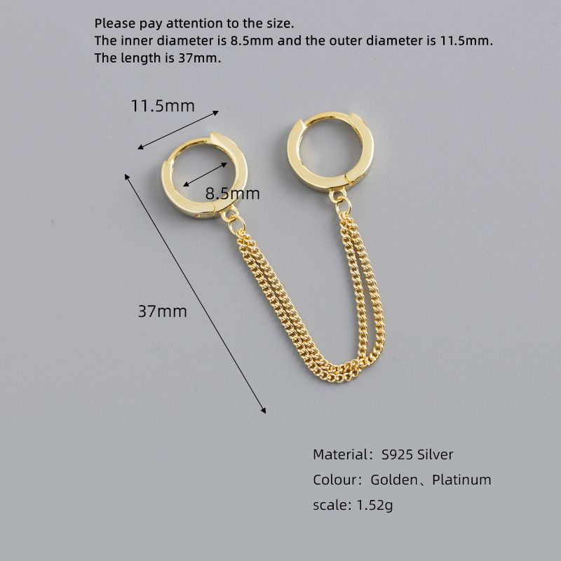 1 piece gold 8.5mm