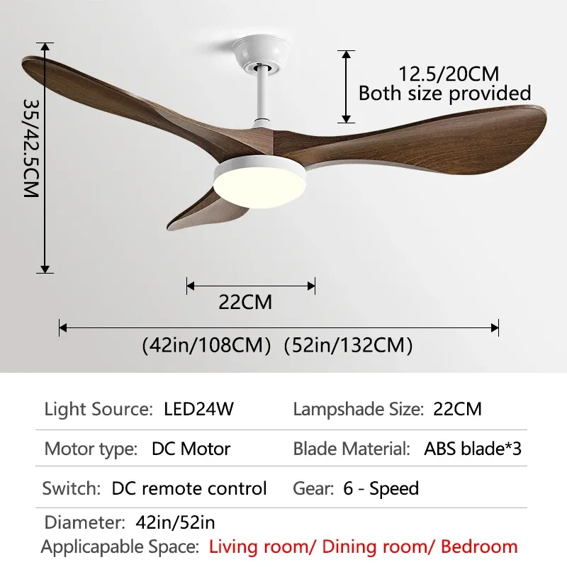 110V 42Inch wit-walnootkorrel