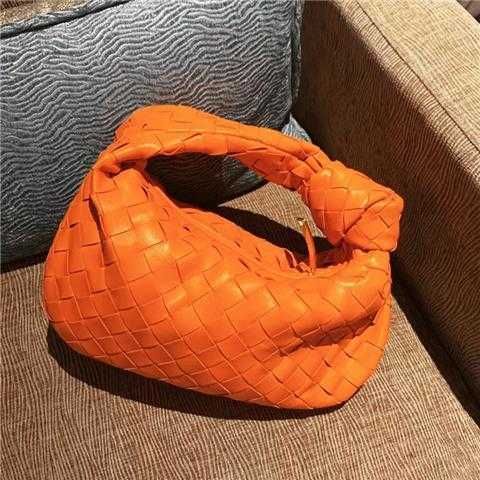 bright orange - woven croissant