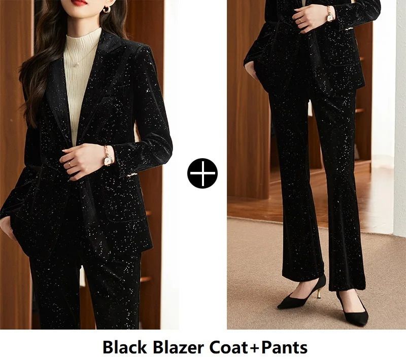 black pantsuits