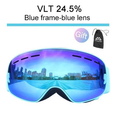 lunettes de ski bleues 1