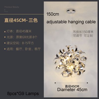 Diameter 45cm 8 Lamps