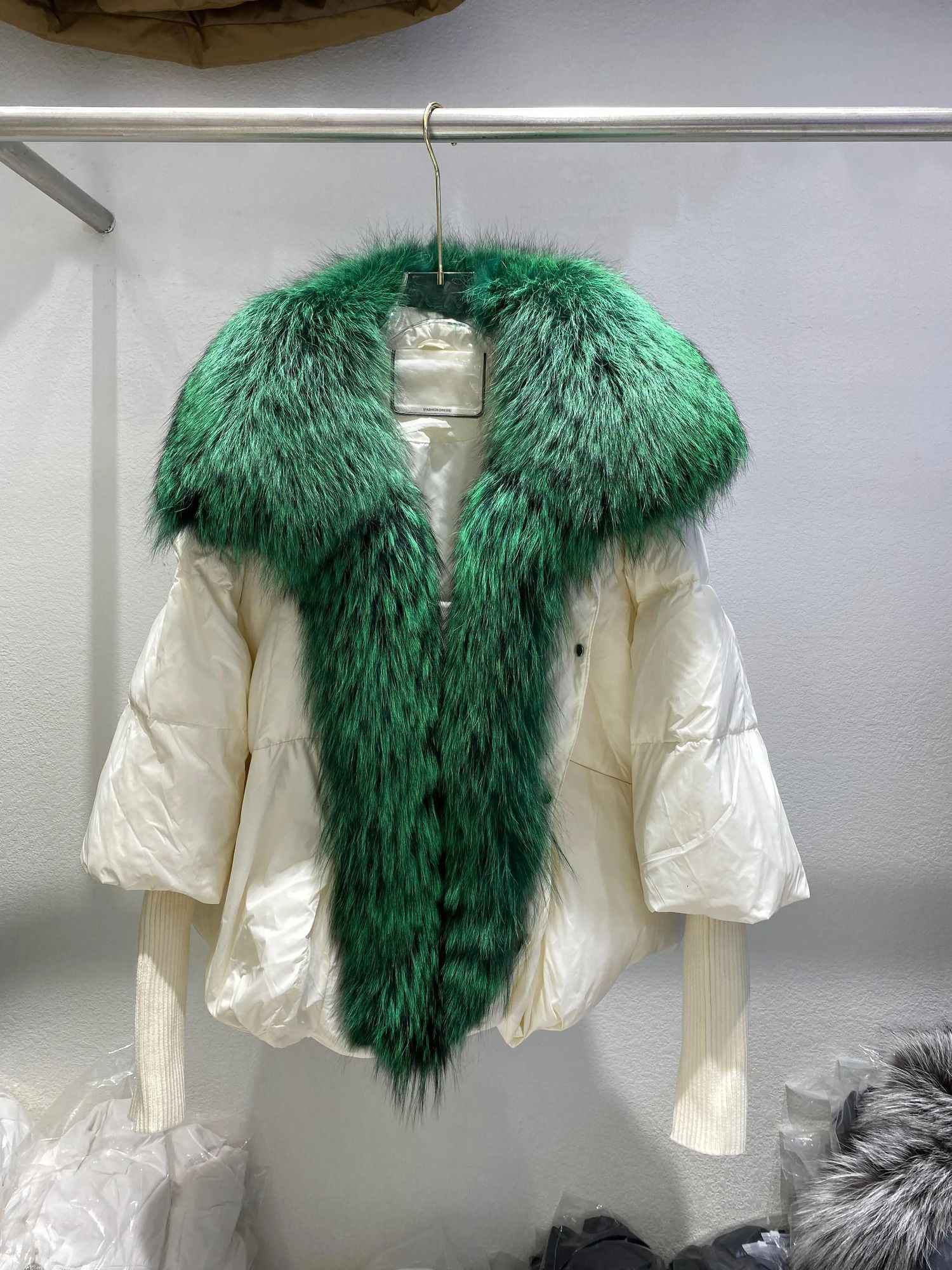 beige with green fur