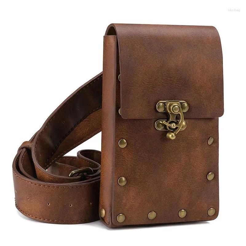 Brown Punk Waist Bag